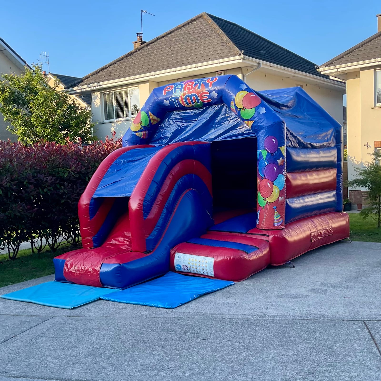 Bouncy Castle With Slide - Party Time Theme