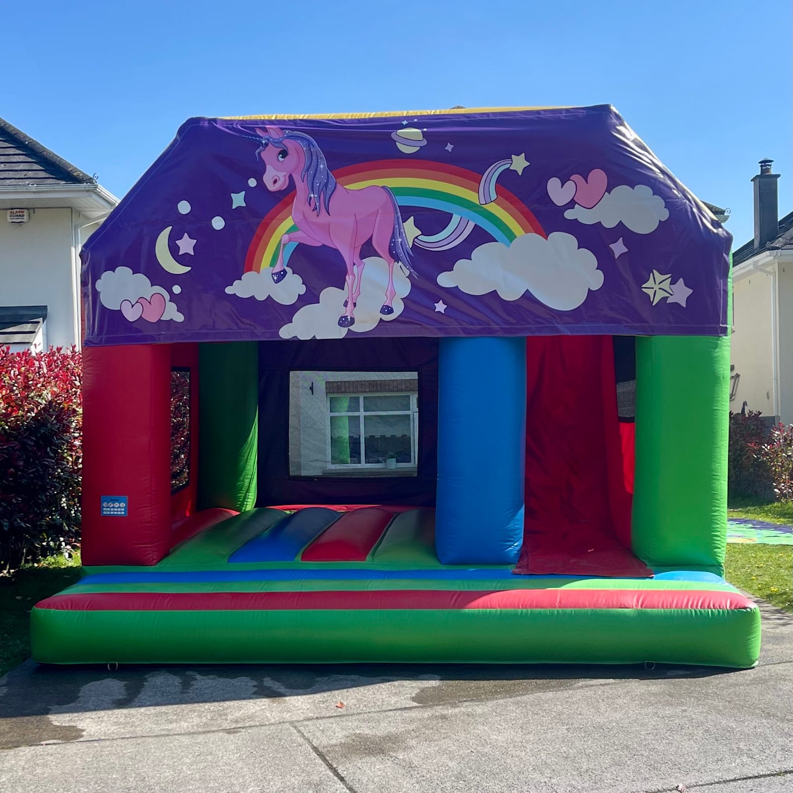 Unicorn & Rainbow Castle, Large slide 17x17ft